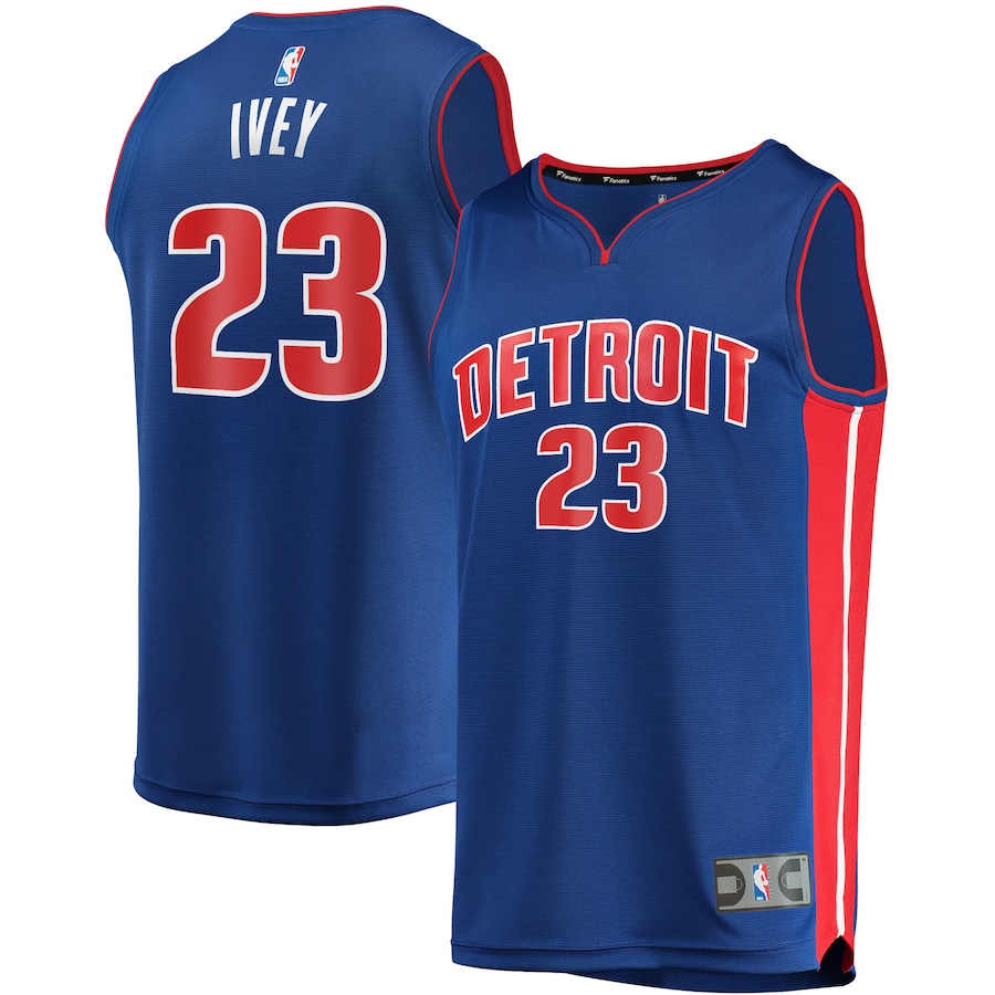 Men's Detroit Pistons Jaden Ivey Fanatics Blue Fast Break Replica Player Jersey - Icon Edition - Puhuasuan