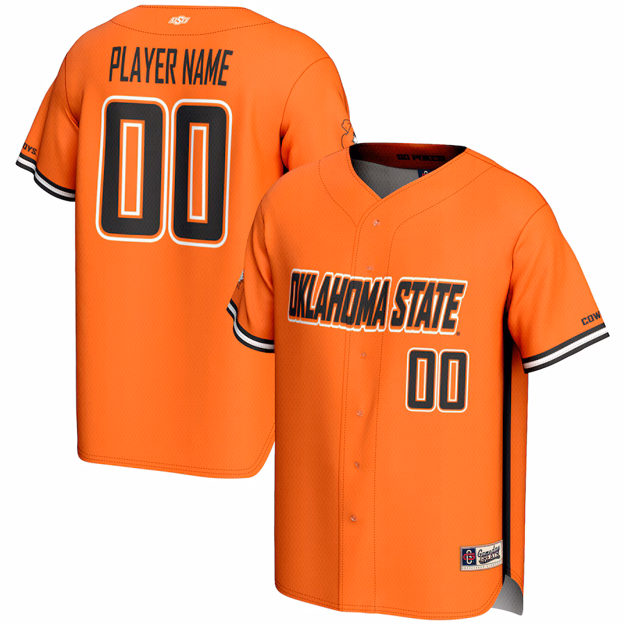 Oklahoma State Cowboys GameDay Greats Youth NIL Pick-A-Player Lightweight Baseball Jersey - Orange - Puhuasuan