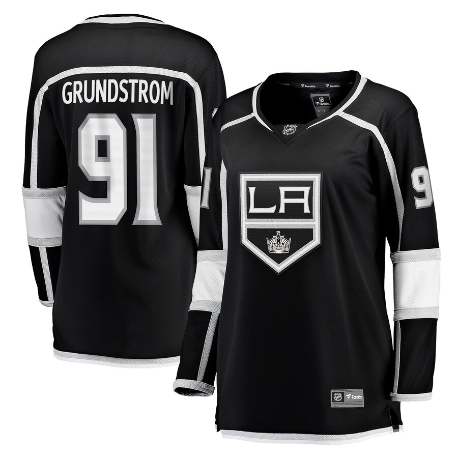 Women's Los Angeles Kings Carl Grundstrom Fanatics Branded Black Home Breakaway Player Jersey - Puhuasuan
