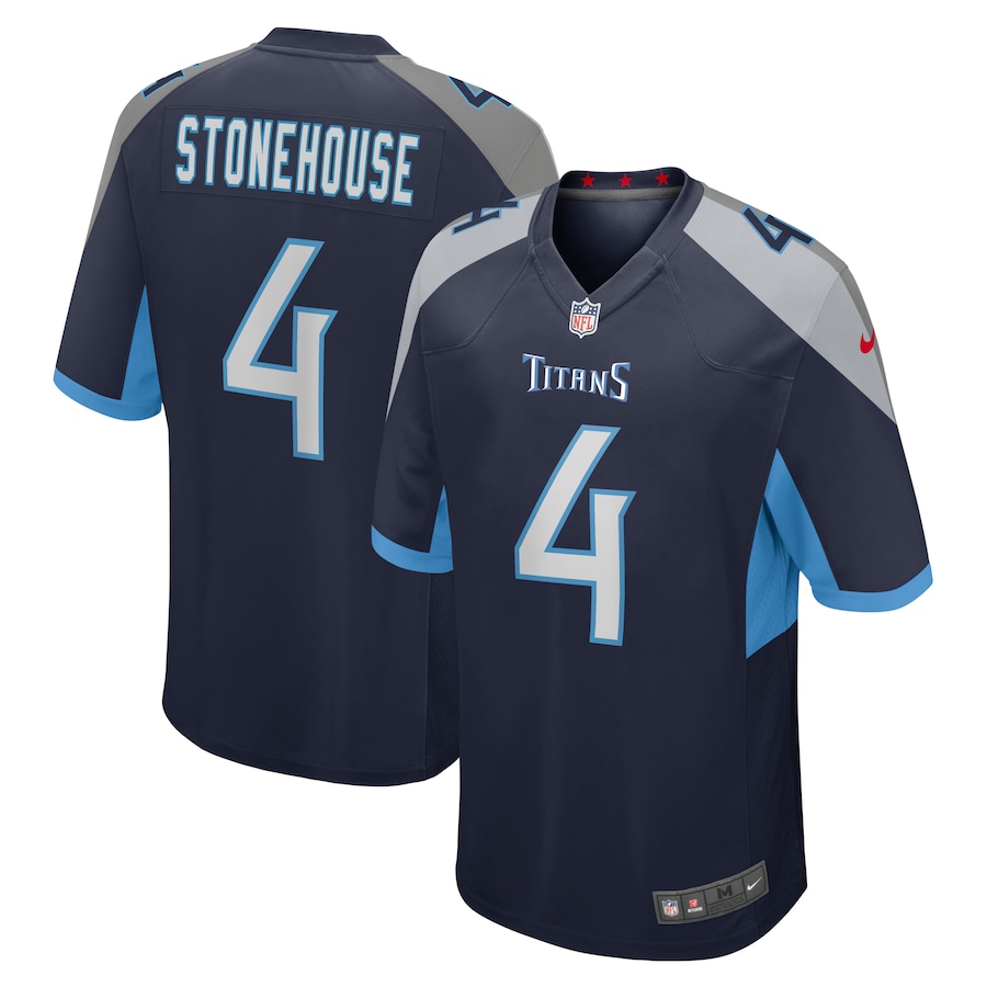 Men's Tennessee Titans Ryan Stonehouse Nike Navy Game Player Jersey - Puhuasuan