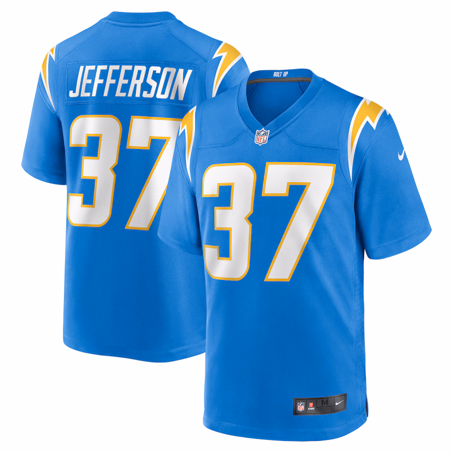 Men's Los Angeles Chargers Tony Jefferson Nike  Powder Blue Team Game Jersey - Puhuasuan