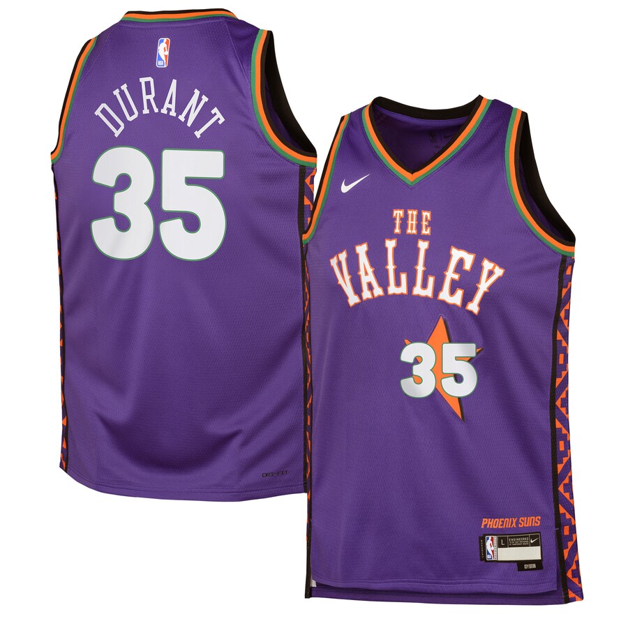 Youth Phoenix Suns Kevin Durant Nike Purple 2024/25 Swingman Player Jersey - City Edition - Puhuasuan