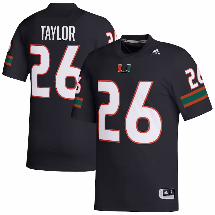 Sean Taylor Miami Hurricanes adidas Retired Football Player Jersey - Black - Puhuasuan