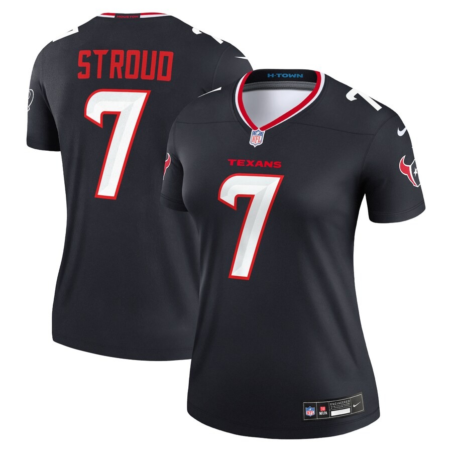Women's Houston Texans C.J. Stroud Nike Navy Legend Player Performance Top - Puhuasuan