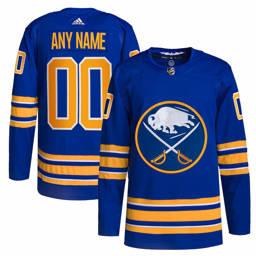 Men's Buffalo Sabres adidas Royal Home Primegreen Authentic Custom Jersey - Puhuasuan