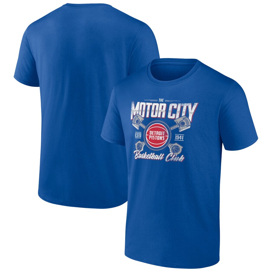 Men's Detroit Pistons Blue Team Pride T-Shirt - Puhuasuan