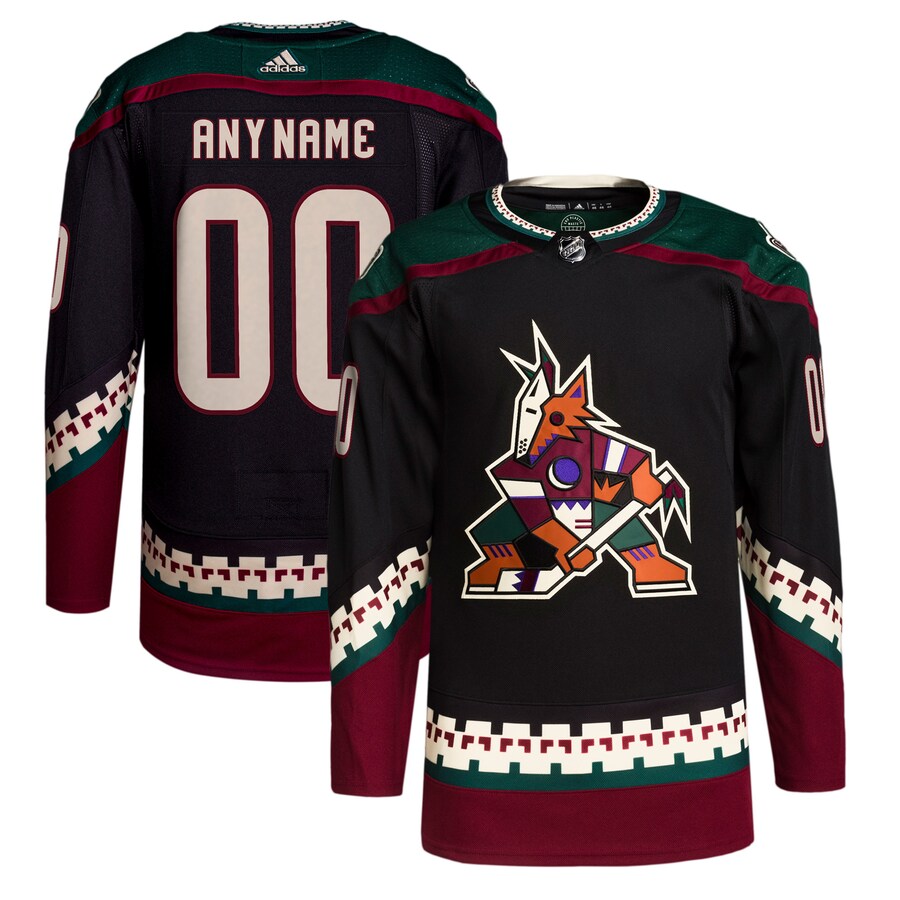 Men's Arizona Coyotes adidas Black Home Primegreen Authentic Pro Custom Jersey - Puhuasuan