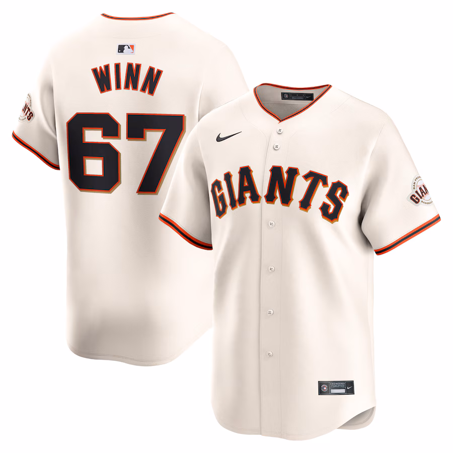 Men's San Francisco Giants Keaton Winn Nike Cream Home Limited Player Jersey - Puhuasuan