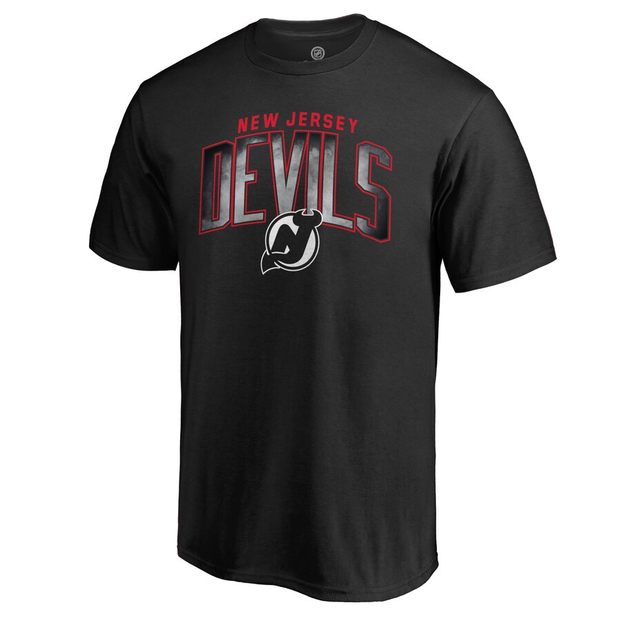 Men's New Jersey Devils Black Arch Smoke T-Shirt - Puhuasuan