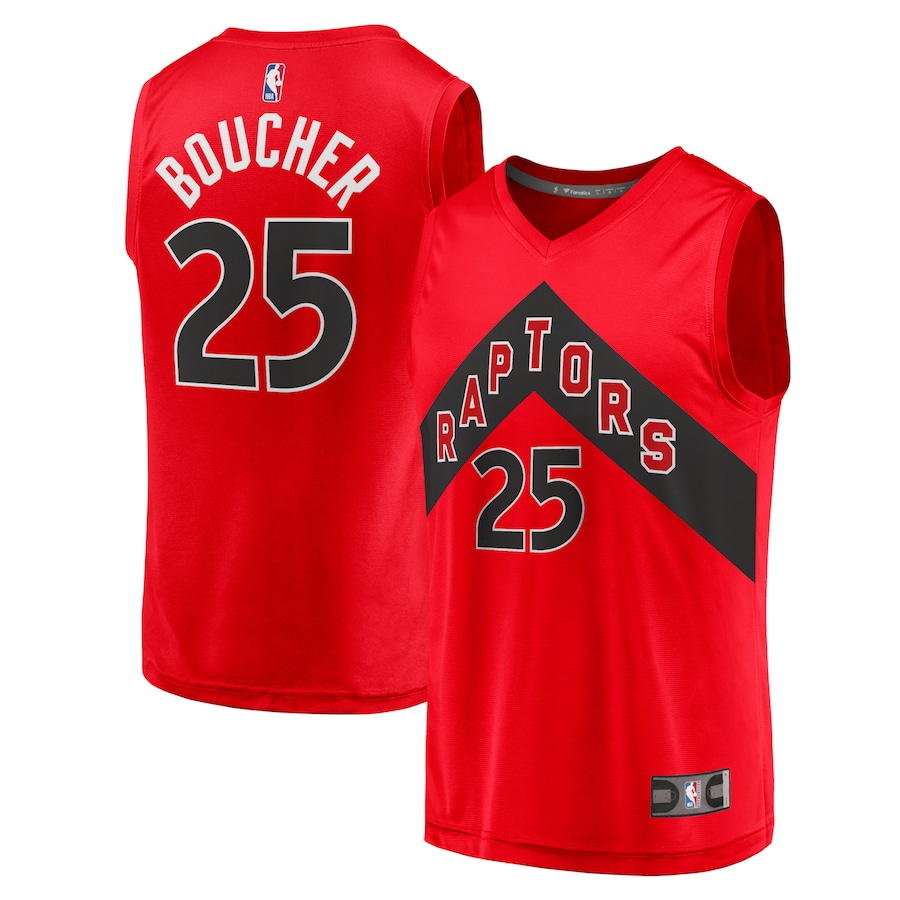 Youth Toronto Raptors Chris Boucher Fanatics Red  Fast Break Replica Jersey - Icon Edition - Puhuasuan
