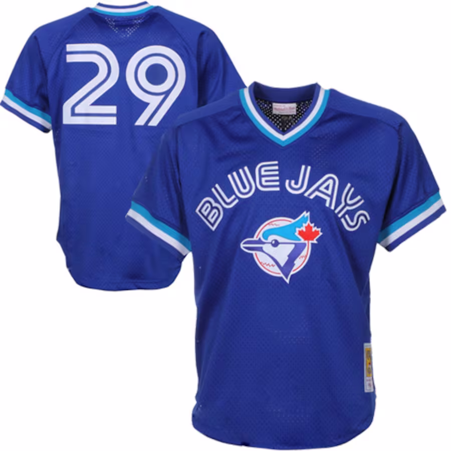 Men's Toronto Blue Jays Joe Carter Mitchell & Ness Royal 1993 Authentic Cooperstown Collection Mesh Batting Practice Jersey - Puhuasuan