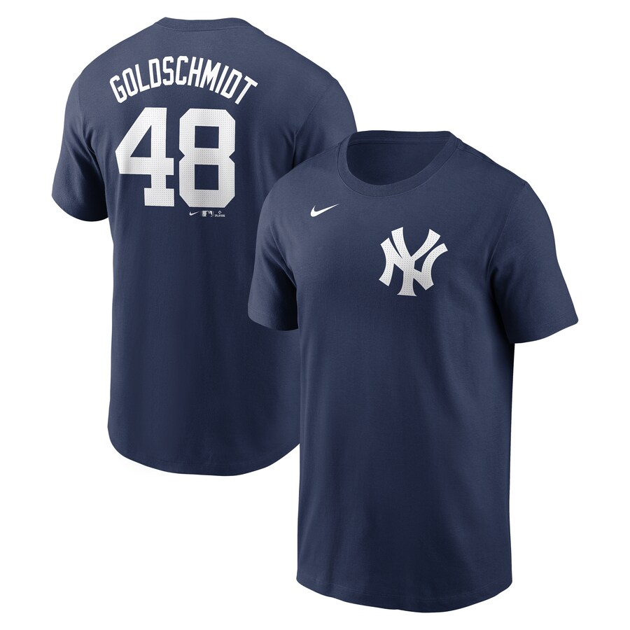 Men's New York Yankees Paul Goldschmidt Nike Navy Fuse Name & Number T-Shirt - Puhuasuan