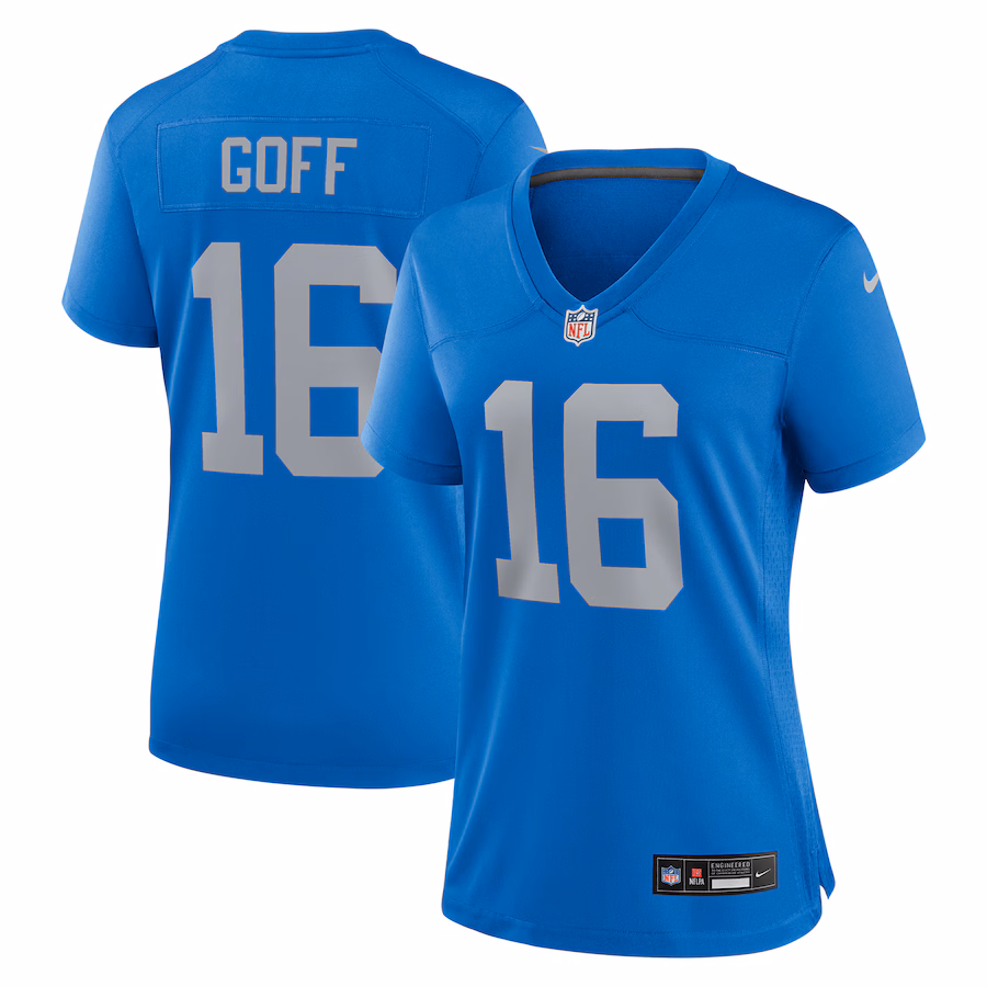 Women's Detroit Lions Jared Goff Nike Blue Alternate Game Jersey - Puhuasuan