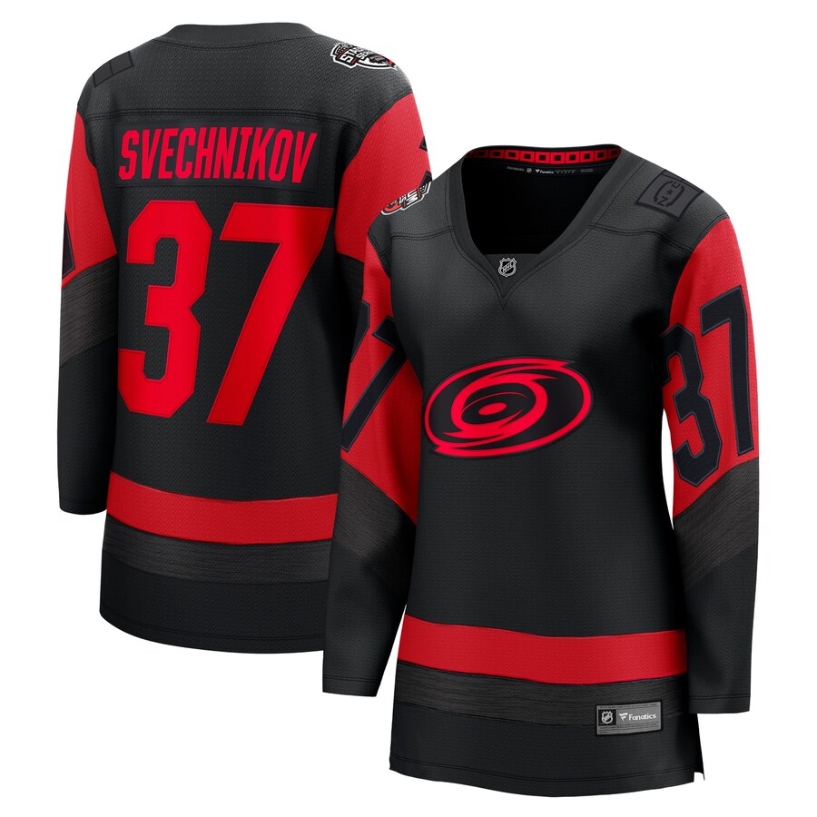 Women's Carolina Hurricanes Andrei Svechnikov Fanatics Branded Black 2023 NHL Stadium Series Breakaway Player Jersey - Puhuasuan