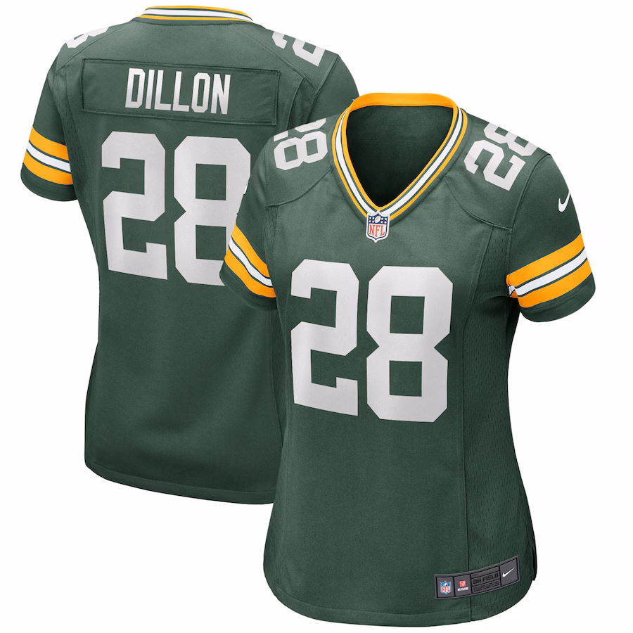 Women's Green Bay Packers AJ Dillon Nike Green Player Game Jersey - Puhuasuan