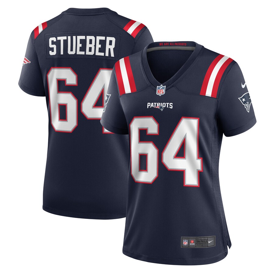 Women's New England Patriots Andrew Stueber Nike Navy Game Player Jersey - Puhuasuan