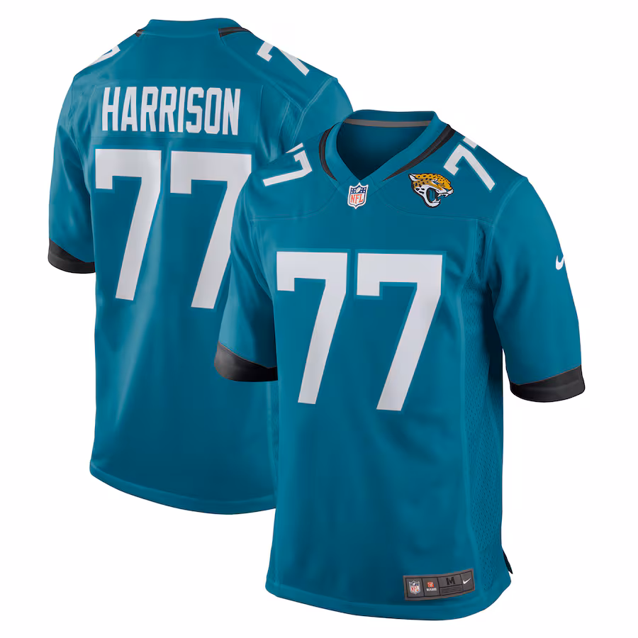 Men's Jacksonville Jaguars Anton Harrison Nike Teal Game Jersey - Puhuasuan