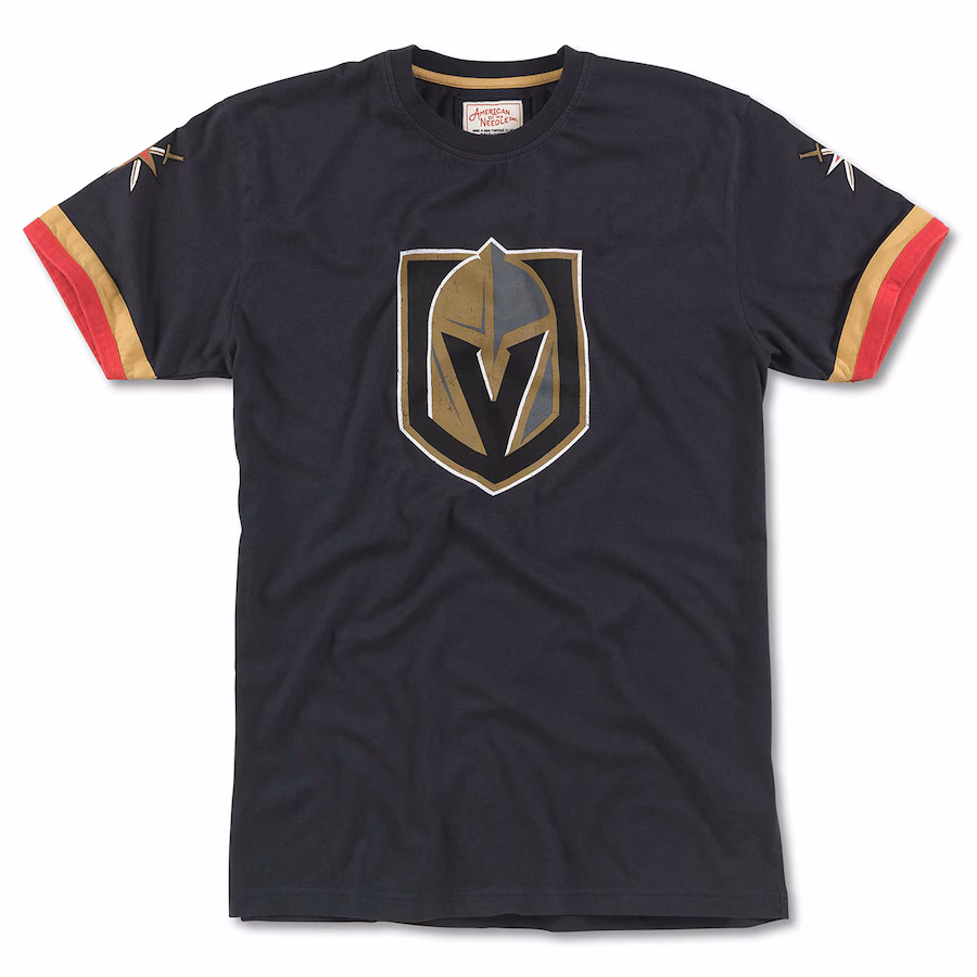Men's Vegas Golden Knights American Needle Charcoal Remote Control T-Shirt - Puhuasuan