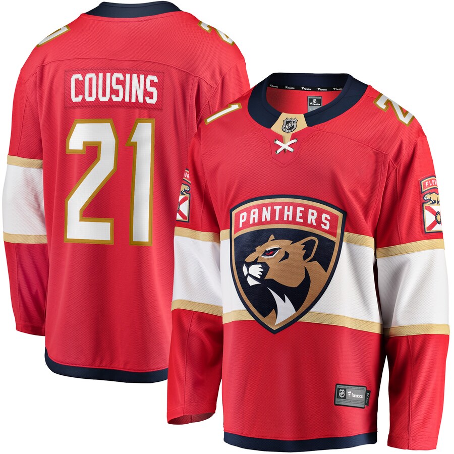 Men's Florida Panthers Nick Cousins Fanatics Branded Red Home Breakaway Player Jersey - Puhuasuan