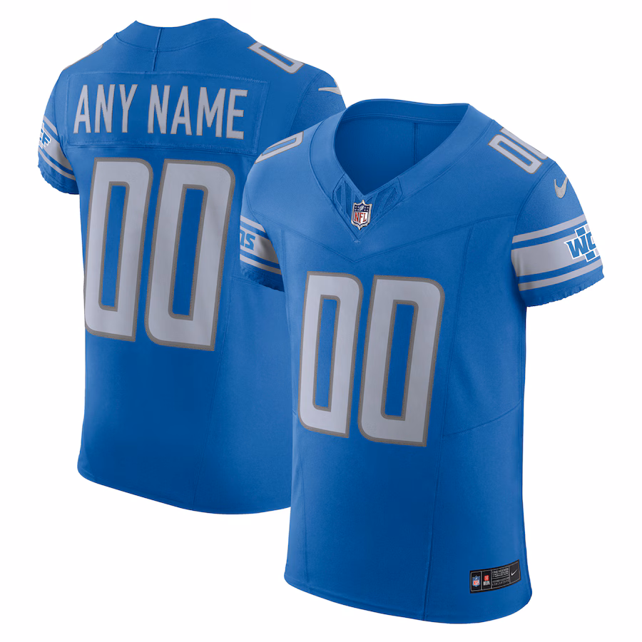 Men's Detroit Lions Nike Blue Vapor F.U.S.E. Elite Custom Jersey - Puhuasuan