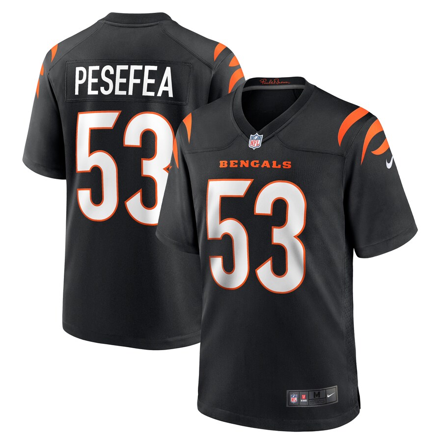 Men's Cincinnati Bengals TJ Pesefea Nike  Black Team Game Jersey - Puhuasuan