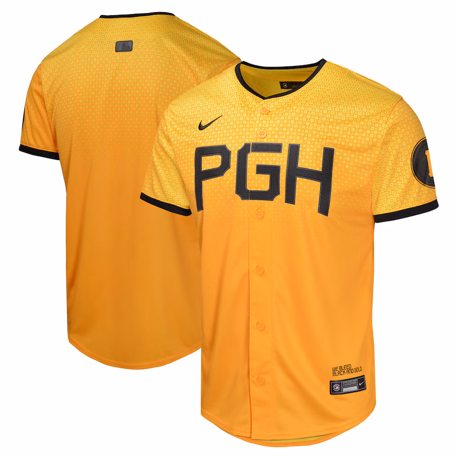 Youth Pittsburgh Pirates  Nike Gold City Connect Limited Jersey - Puhuasuan