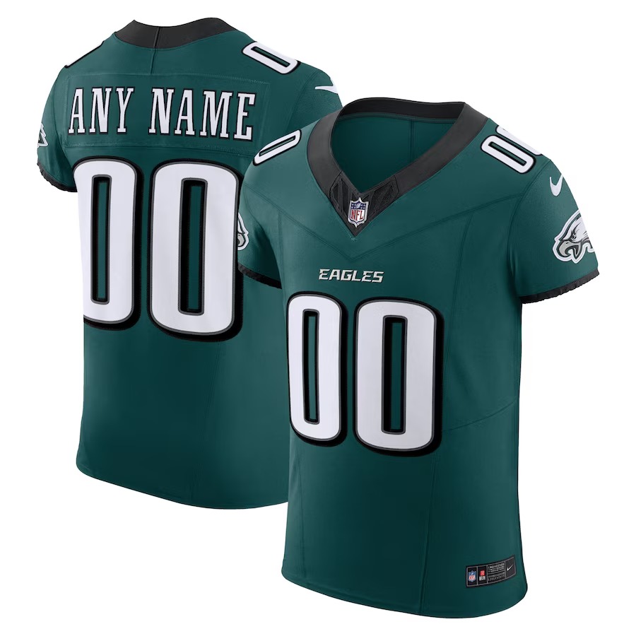 Men's Philadelphia Eagles Nike Midnight Green Team Vapor F.U.S.E. Elite Custom Jersey - Puhuasuan