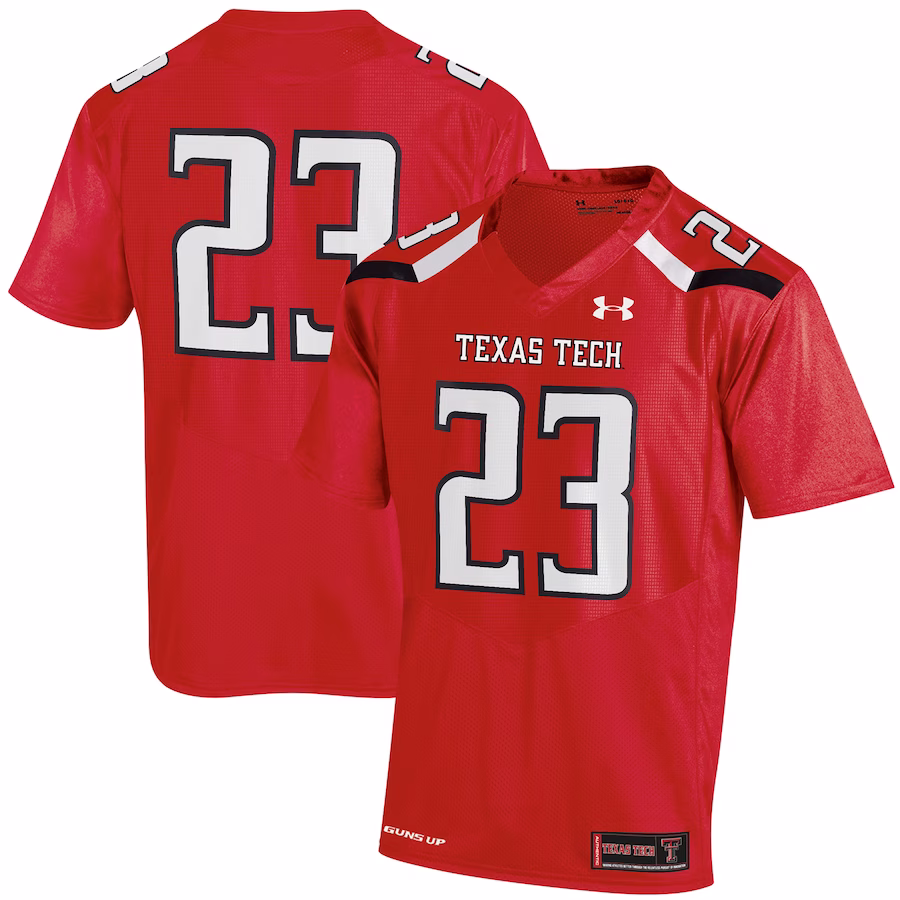 #23 Texas Tech Red Raiders Under Armour Replica Jersey - Red - Puhuasuan