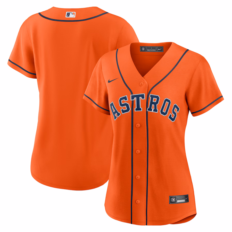 Women's Houston Astros Nike Orange Alternate Replica Team Jersey - Puhuasuan