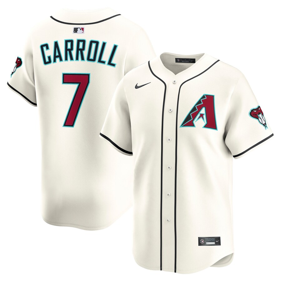 Men's Arizona Diamondbacks Corbin Carroll Nike Cream Home Limited Player Jersey - Puhuasuan