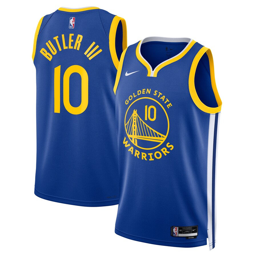 Unisex Golden State Warriors Jimmy Butler Nike Royal Swingman Jersey - Icon Edition - Puhuasuan