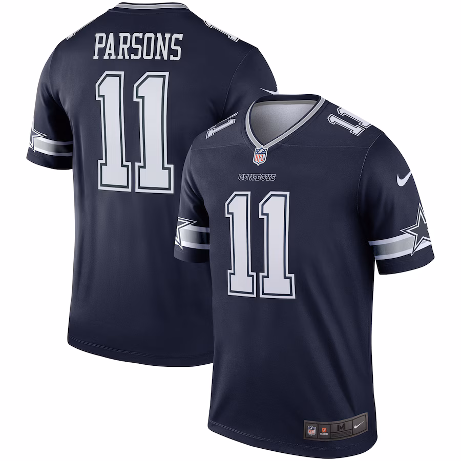 Men's Dallas Cowboys Micah Parsons Nike Navy Team Legend Player Performance Top - Puhuasuan