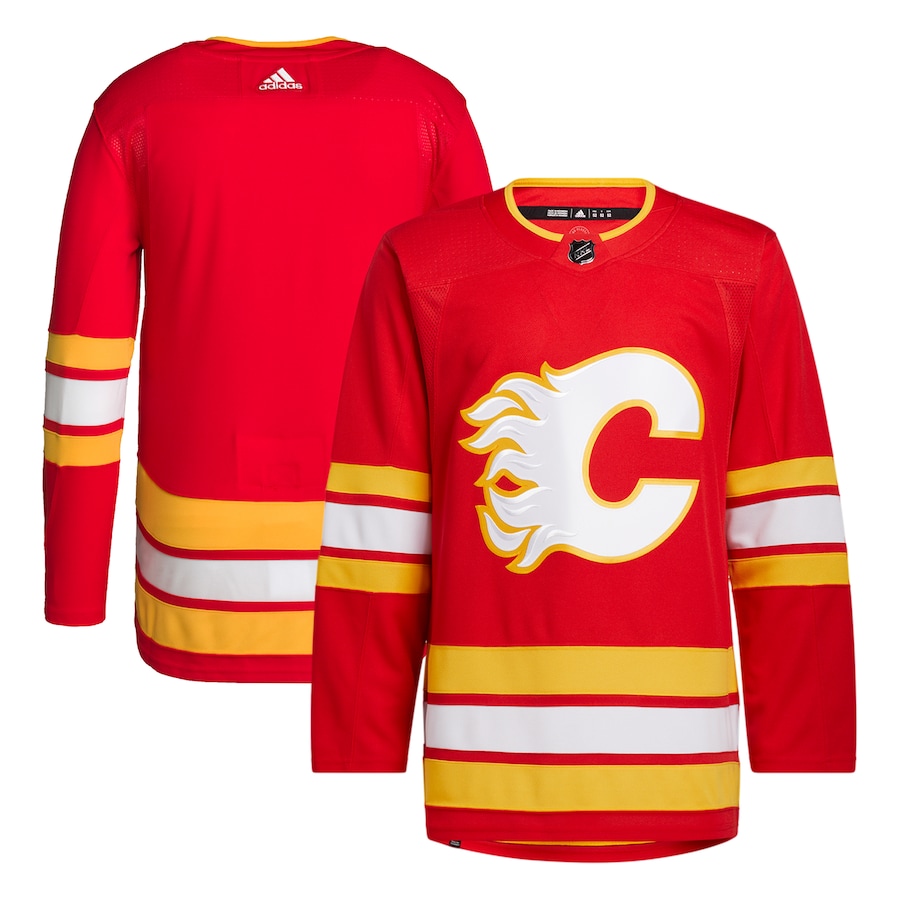 Men's Calgary Flames adidas Red 2020/21 Home Primegreen Authentic Jersey - Puhuasuan