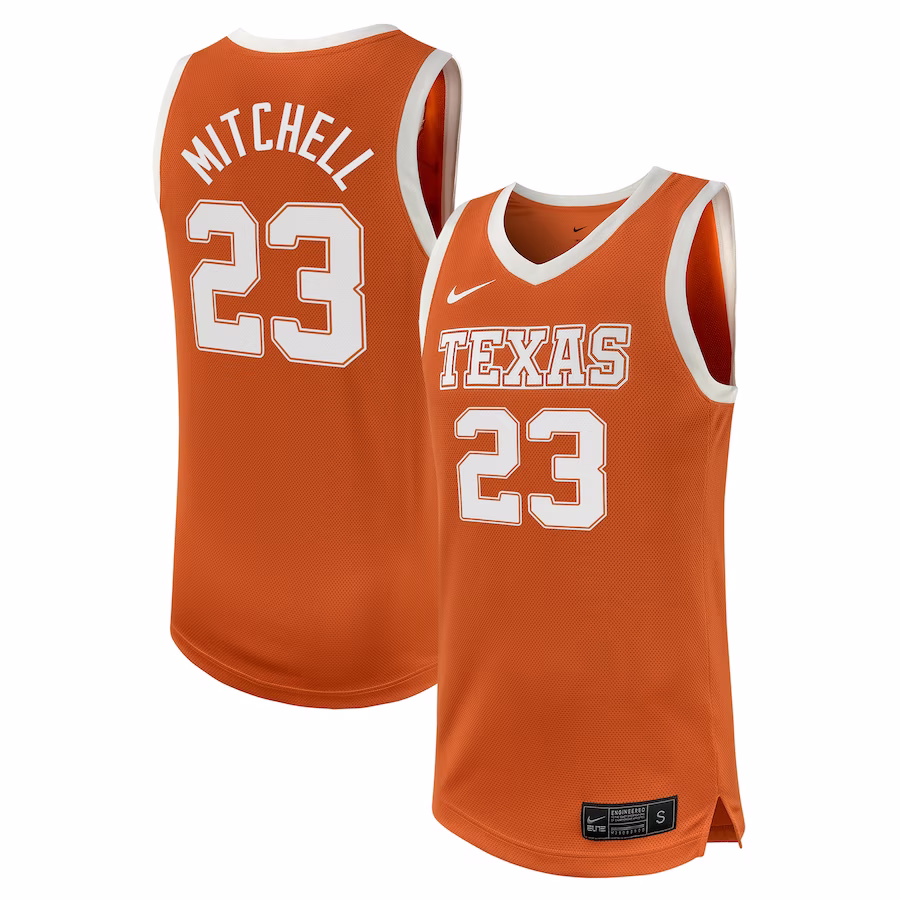 Dillon Mitchell Texas Longhorns Nike NIL Basketball Replica Player Jersey - Texas Orange - Puhuasuan