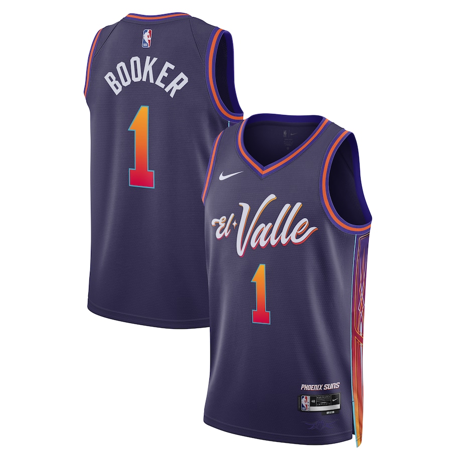 Unisex Phoenix Suns Devin Booker Nike Purple 2023/24 Swingman Jersey - City Edition - Puhuasuan