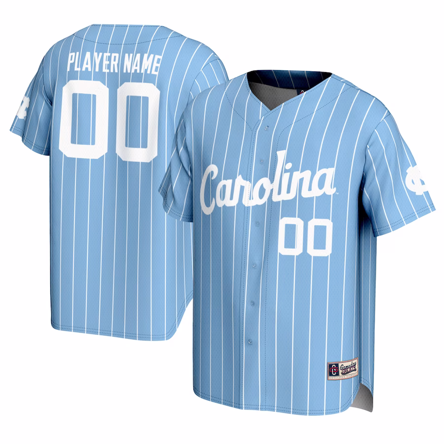 North Carolina Tar Heels GameDay Greats Carolina Blue NIL Pick-A-Player Lightweight Baseball Jersey - Light Blue - Puhuasuan