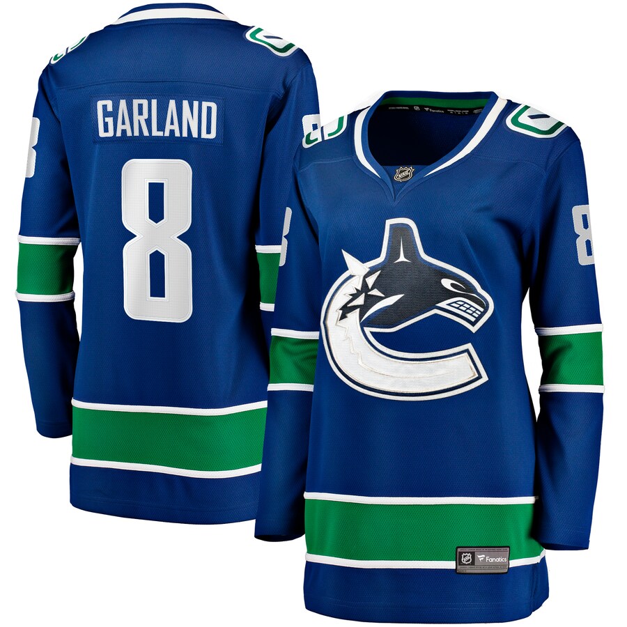 Women's Vancouver Canucks Conor Garland Fanatics Branded Blue Home Breakaway Player Jersey - Puhuasuan