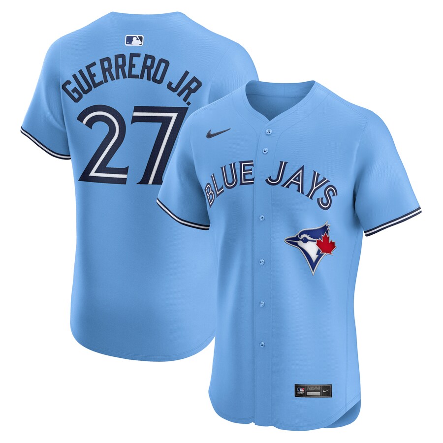 Men's Toronto Blue Jays Vladimir Guerrero Jr. Nike Powder Blue Alternate Elite Player Jersey - Puhuasuan