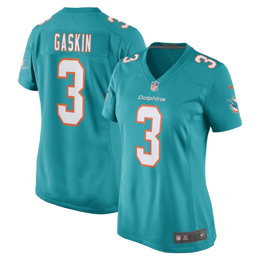 Women's Miami Dolphins Myles Gaskin Nike Aqua Game Player Jersey - Puhuasuan