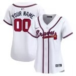 Women's Atlanta Braves Nike White Home Limited Custom Jersey - Puhuasuan
