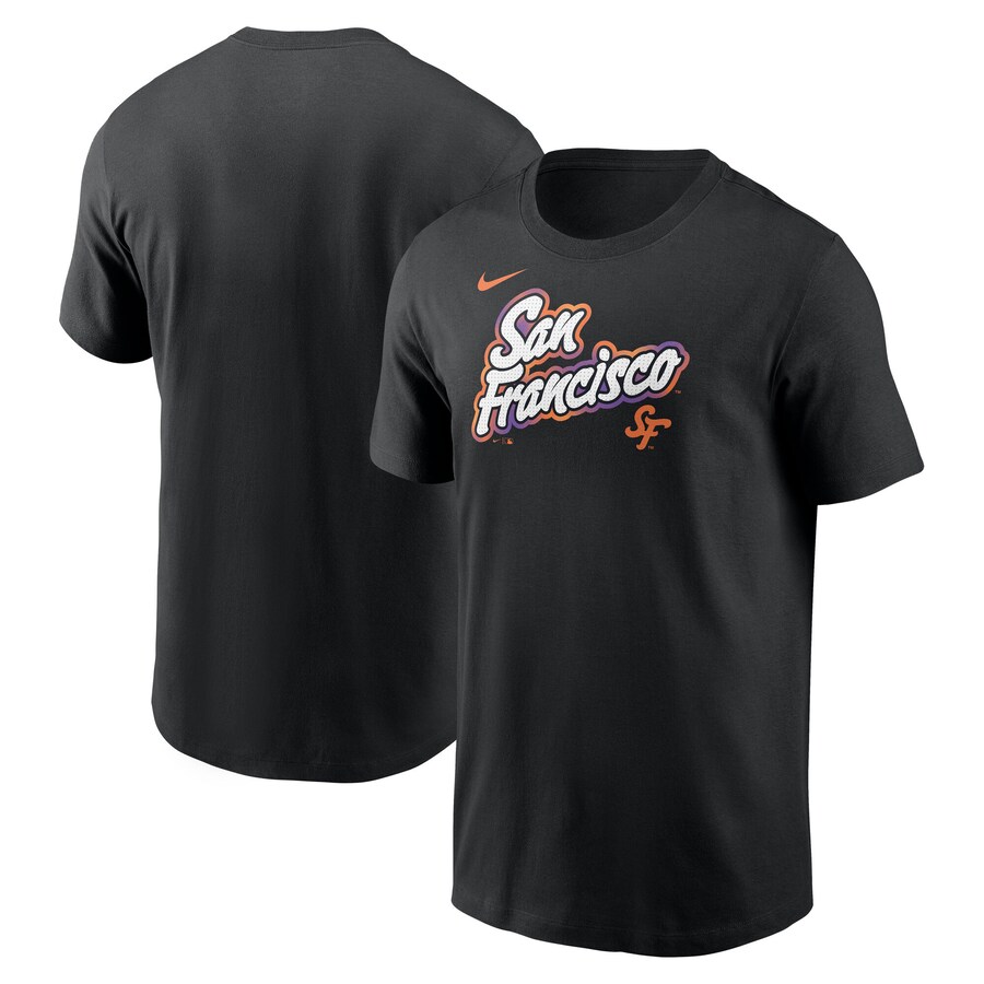 Men's San Francisco Giants Nike Black 2025 City Connect Wordmark T-Shirt - Puhuasuan