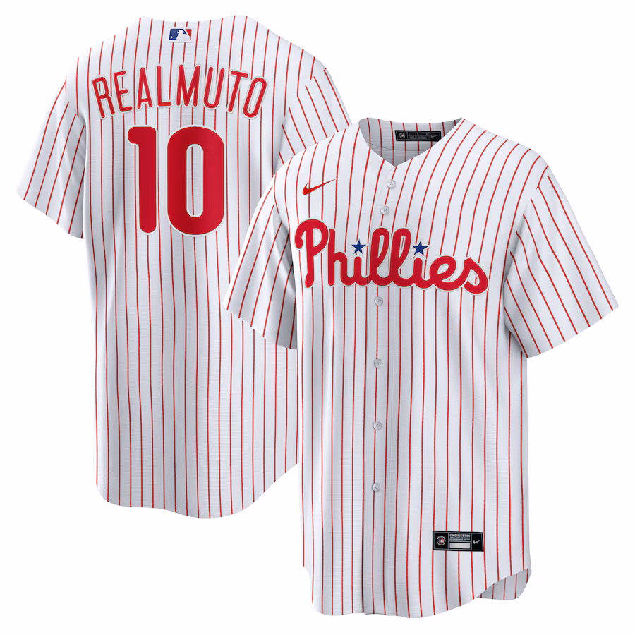 Men's Philadelphia Phillies JT Realmuto Nike White Home Replica Player Name Jersey - Puhuasuan