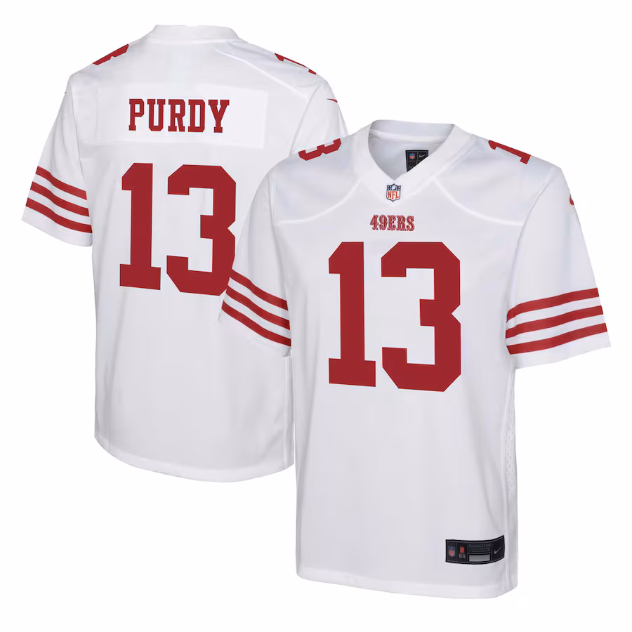 Youth San Francisco 49ers Brock Purdy Nike White Player Game Jersey - Puhuasuan
