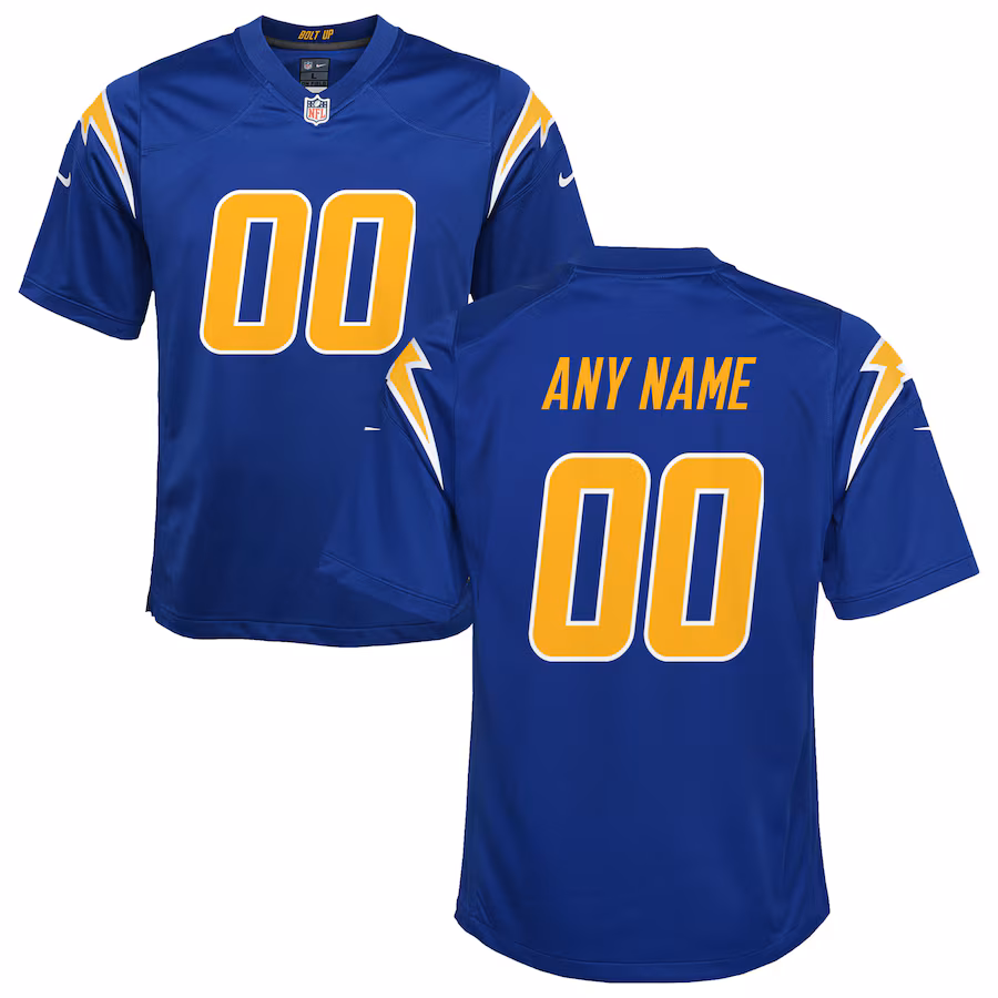 Youth Los Angeles Chargers Nike Royal Alternate Custom Game Jersey - Puhuasuan