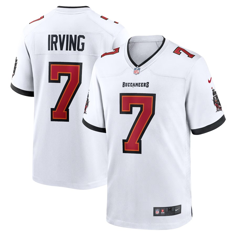 Men's Tampa Bay Buccaneers Bucky Irving Nike White Game Jersey - Puhuasuan