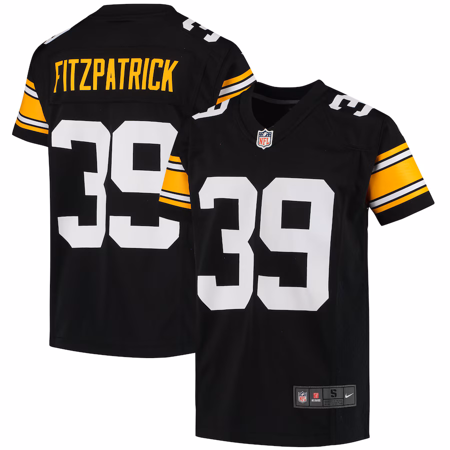 Youth Pittsburgh Steelers Minkah Fitzpatrick Nike Black Game Jersey - Puhuasuan