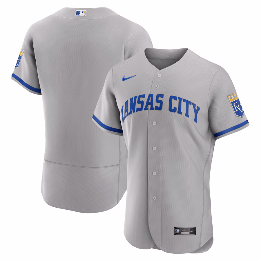 Men's Kansas City Royals Nike Gray 2022 Road Authentic Jersey - Puhuasuan