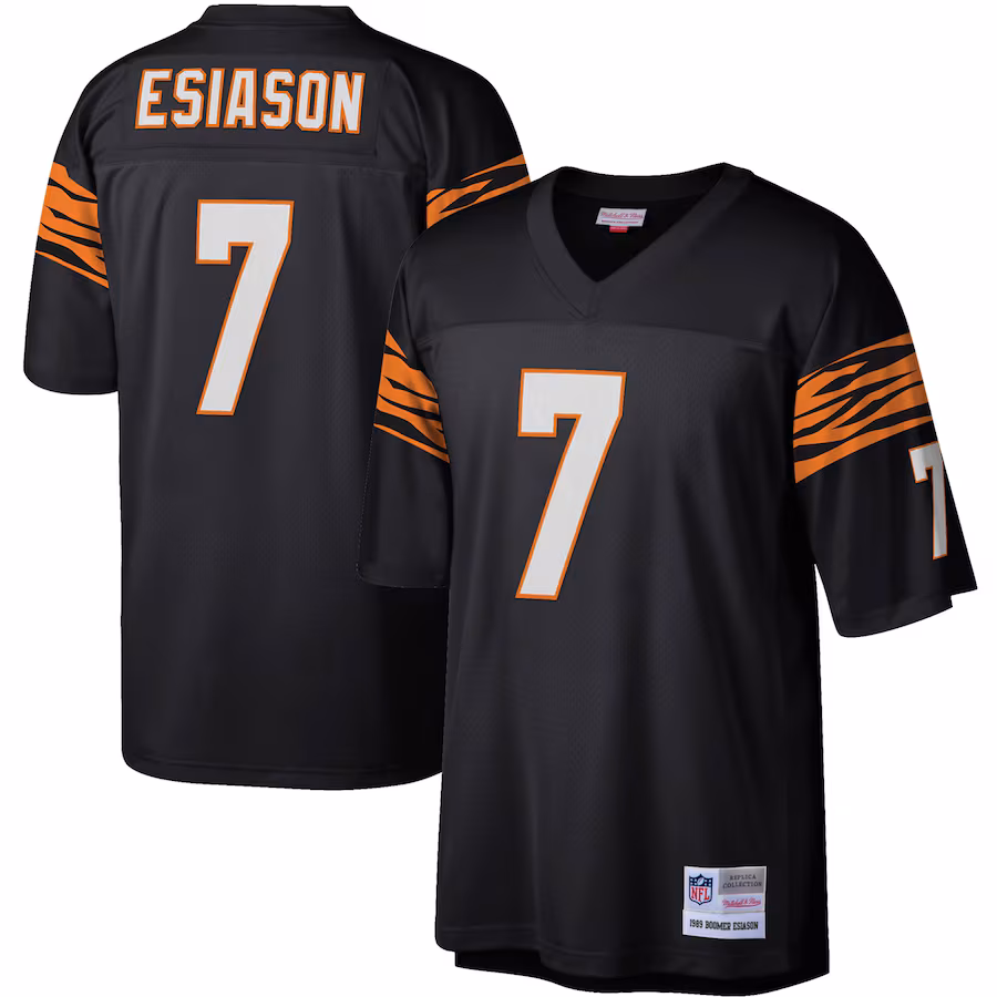 Men's Cincinnati Bengals Boomer Esiason Mitchell & Ness Black Legacy Replica Jersey - Puhuasuan