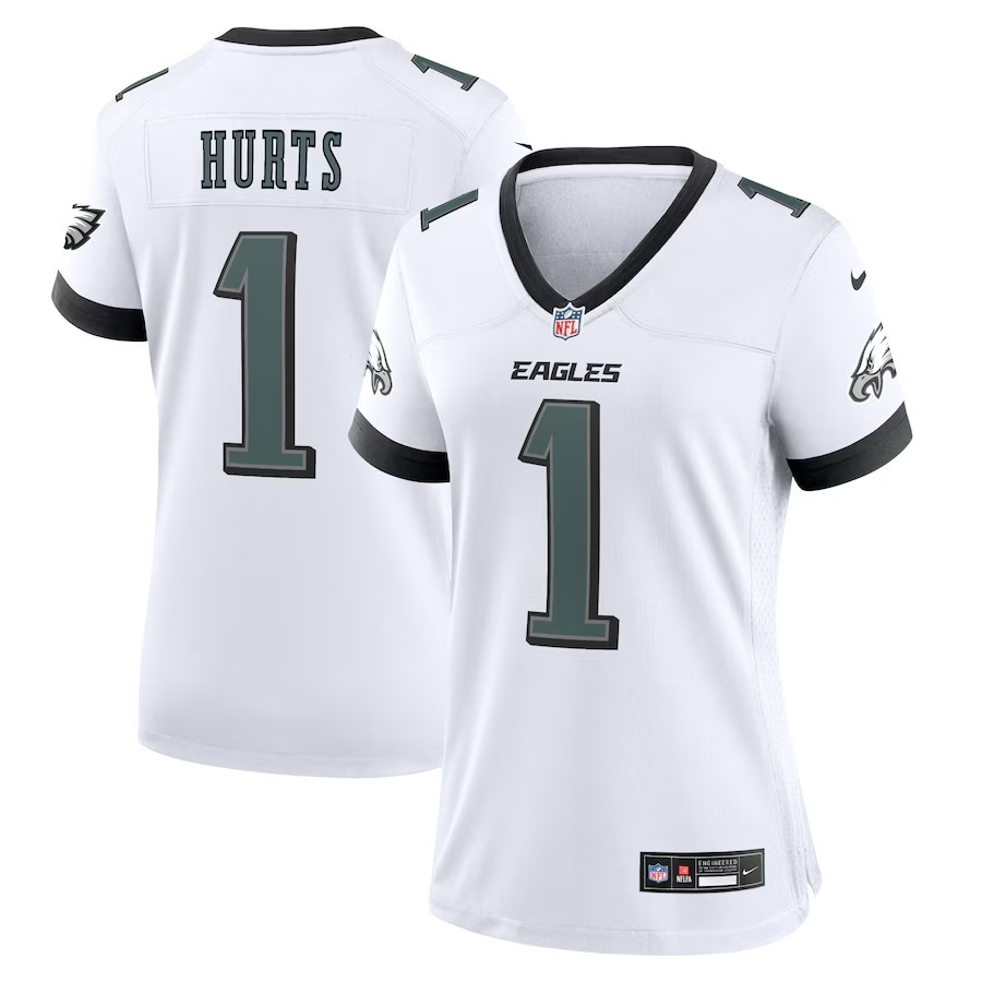 Women's Philadelphia Eagles Jalen Hurts Nike White Game Jersey - Puhuasuan