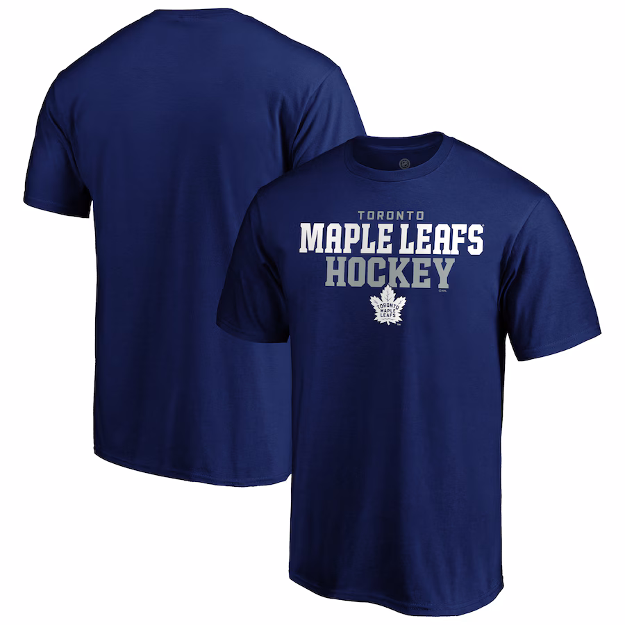 Men's Toronto Maple Leafs Navy Double Stack T-Shirt - Puhuasuan